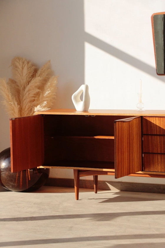 Image 1 of Credenza vintage in teak e zebrano – Elliots of Newbury, anni '60