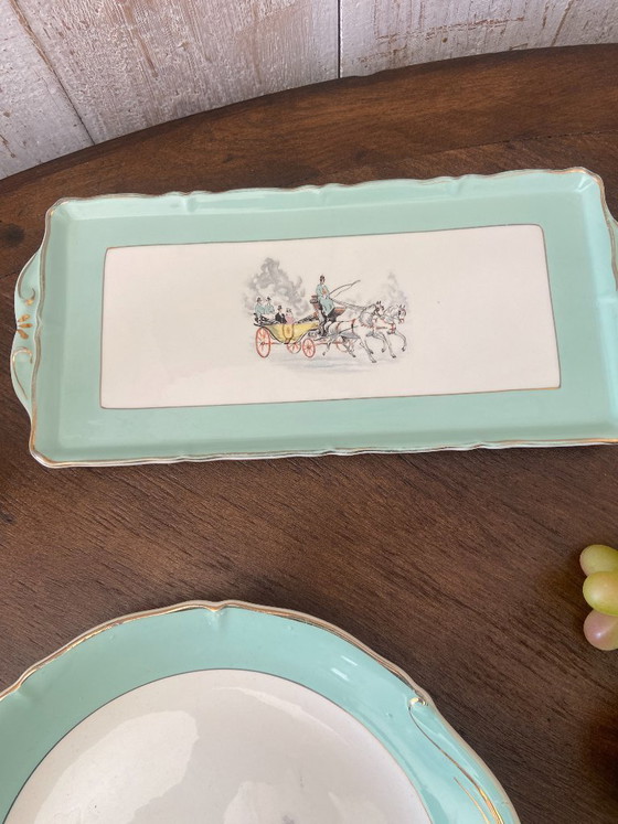 Image 1 of 2 piatti da torta in ceramica di St Amand