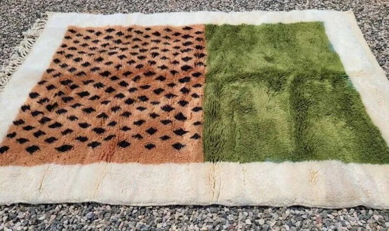 Tappeto Mrirt marocchino verde oliva e terracotta 360x240 cm – motivo grafico – Tappeti, Lana, Cotone (photo 7 of 9)