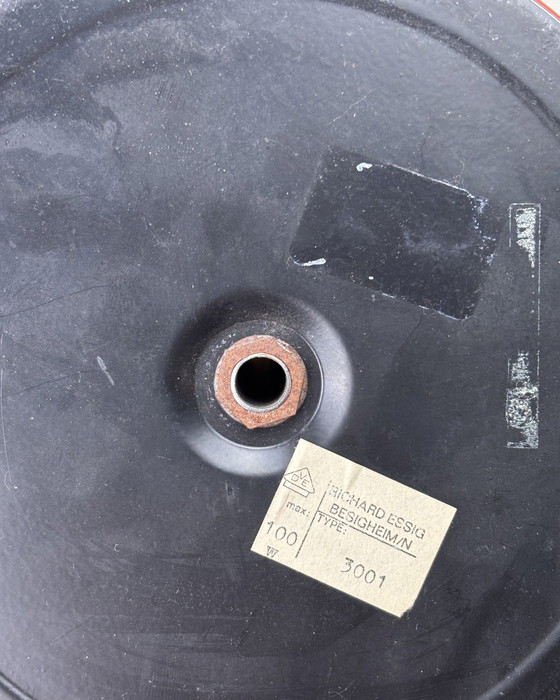 Image 1 of Lampada da tavolo vintage regolabile in metallo arancione e alluminio di Richard Essig, metà secolo, anni '70, cromata, era 