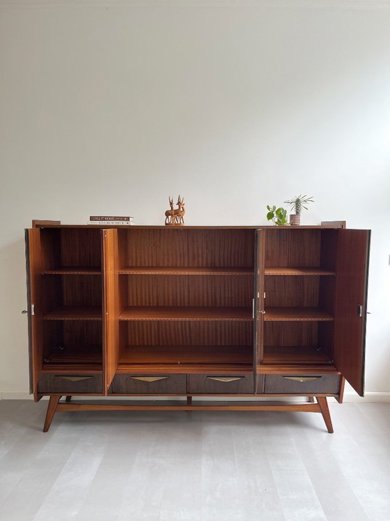Image 1 of Buffet haut vintage en teck et palissandre, années 1960, design danois