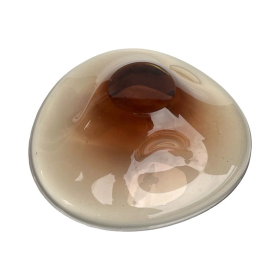 Image 1 of Cuenco de vidrio formado a mano diseñado por M Klinger, Železný Brod Glass, Checoslovaquia, años 70.