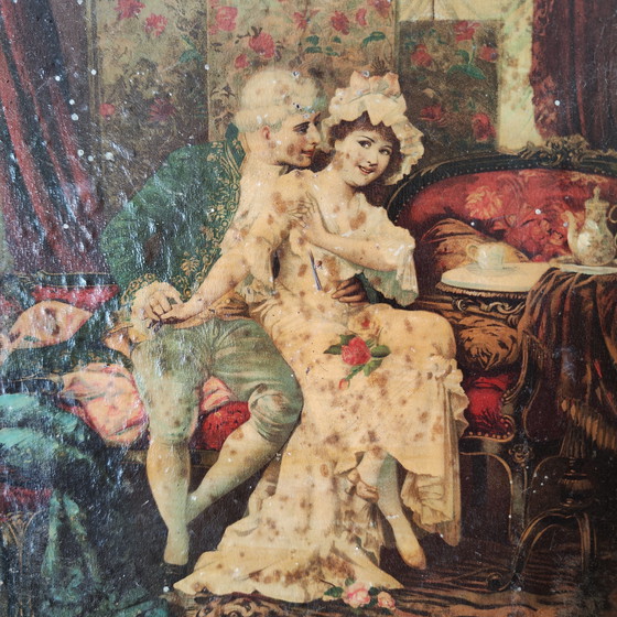 Image 1 of 2 dipinti su lastre di metallo