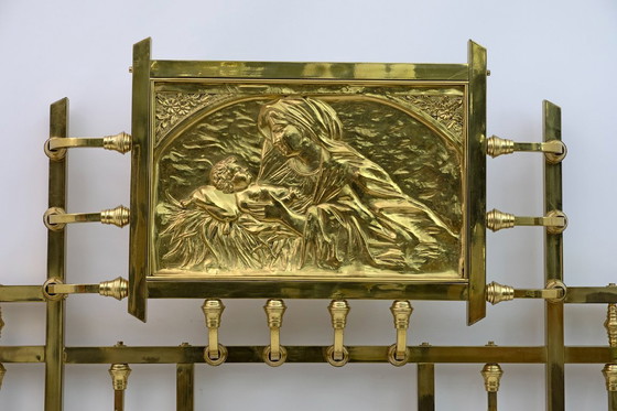 Image 1 of Letto matrimoniale in ottone in stile liberty, inizio '900