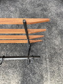 Vintage 1950s Teak Wood and Metal Scandinavian Coat Rack