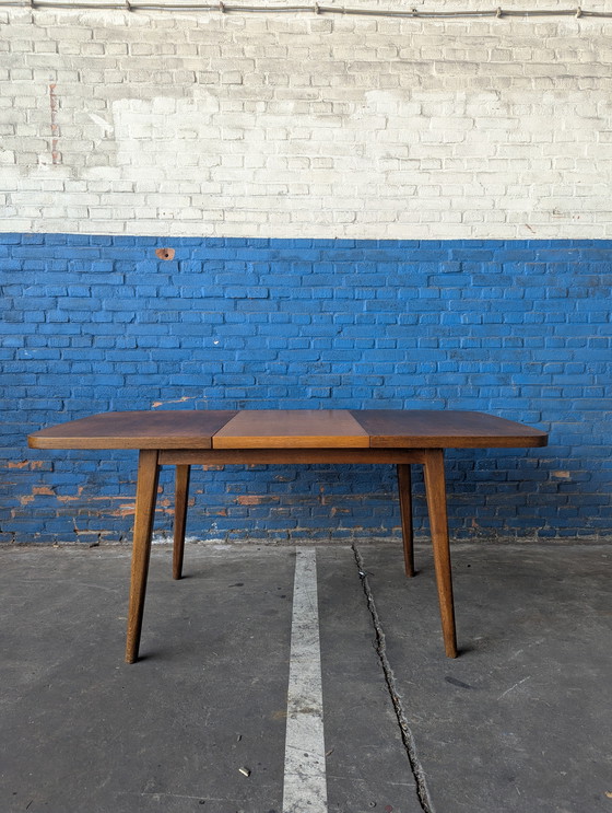 Image 1 of Table de salle à manger extensible en vieux chêne