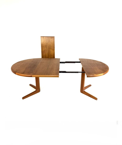 Table de salle à manger extensible vintage en teck, Korup Stolefabrik '60