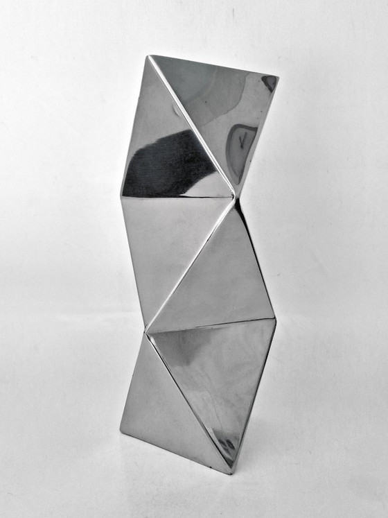 Chrome Metal Vase (photo 4 of 11)