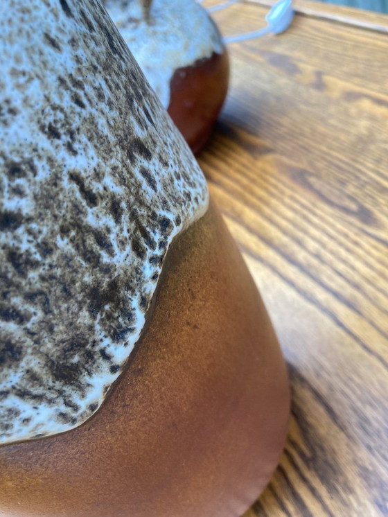 Image 1 of Scheurich Vase Fat Lava West Germany Table Lamp Ceramic Base 70s Vintage