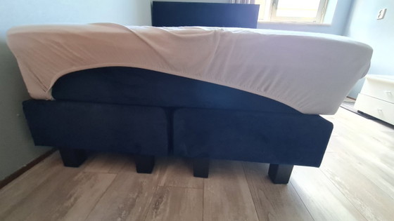 1 Persoons Boxspring Bed Van 120cm Breed – haco, Bedden, Textile, Velvet (photo 4 of 5)