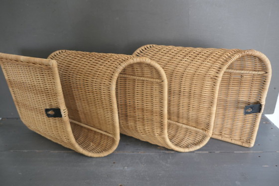 Image 1 of Revistero de pared de ratán Ikea "Tiby" Karl Malmvall