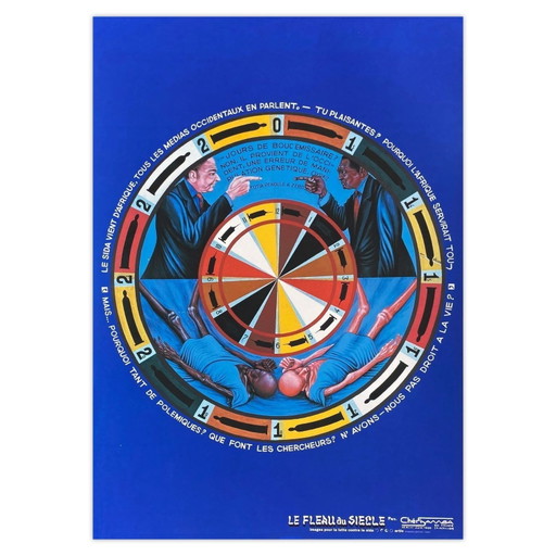 Chéri SAMBA Poster Le Fléau du Siècle (SIDA) 1993 – Paper (photo 2 of 5)