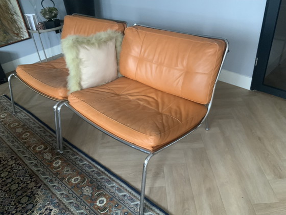 Frigg, Living Divani, Sessel, Leder, Metall, Orange (Foto 3 von 5)