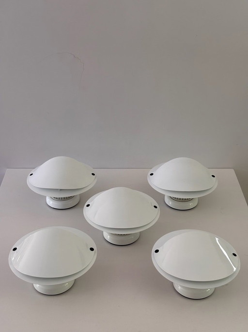 Giovi Wall light Achille Castiglioni for Flos 1982 White Lacquered Metal Collector Vintage Design