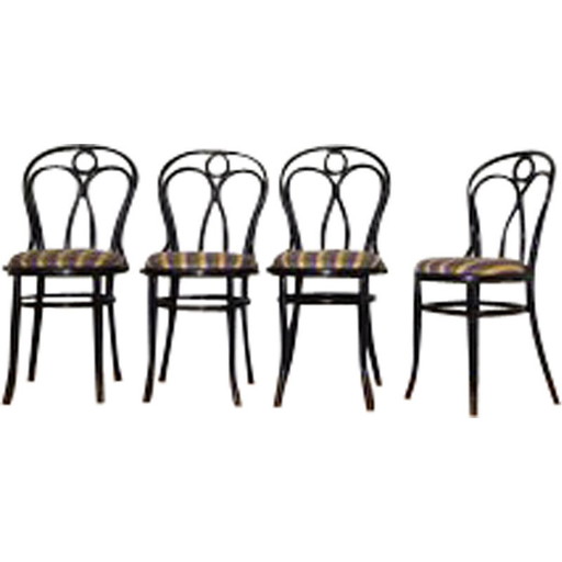 Set van 4 vintage Thonet stoelen, jaren 50