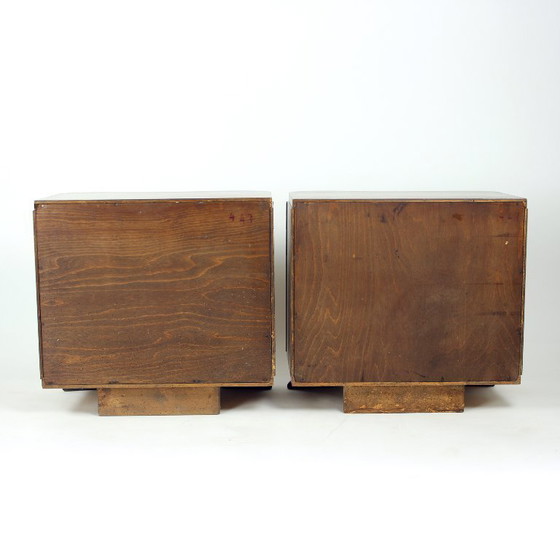 Image 1 of Comodini Art Déco di Jindřich Halabala per Up Závody, anni '30