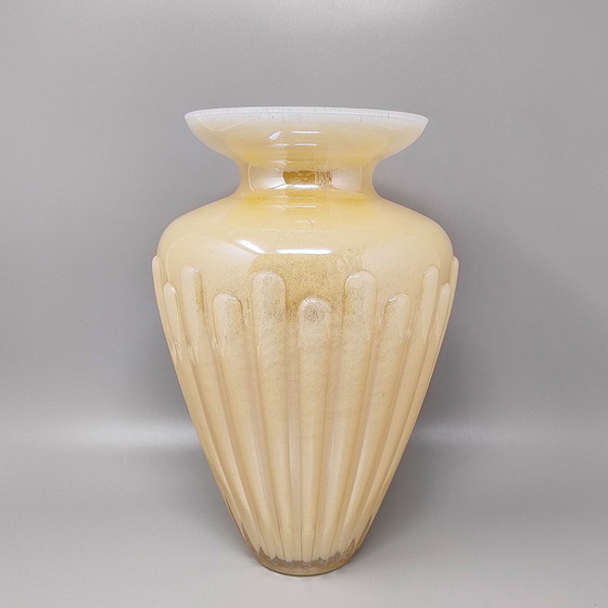Image 1 of 1960s Astonishing Beige Vase by Michielotto. Made in Italy