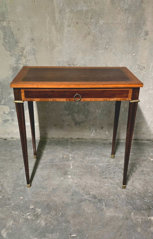 Small Louis XVI style marquetry desk
