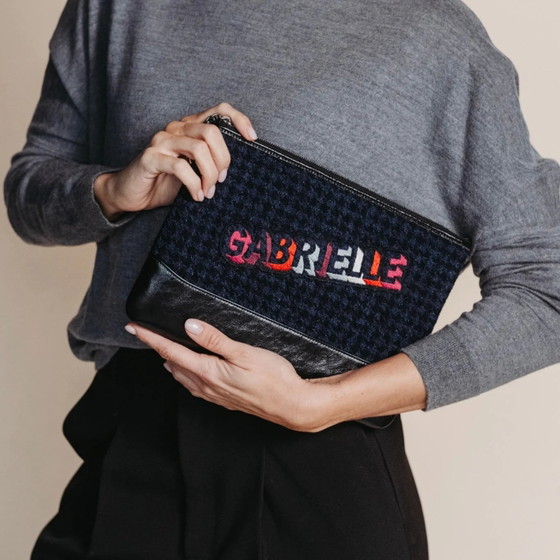Clutch Chanel Gabrielle in tweed e pelle di vitello (photo 5 of 25)