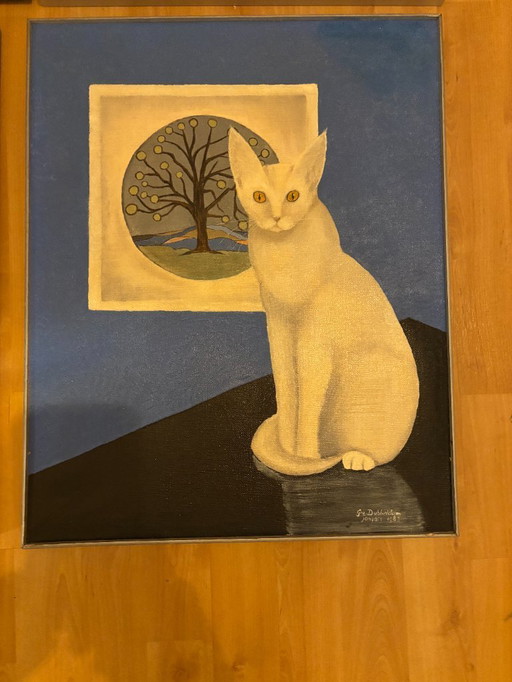 3 peintures à l'huile et 1 dessin