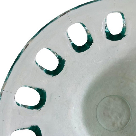 Image 1 of Ciotola spagnola vintage in vetro riciclato fatta a mano anni '50