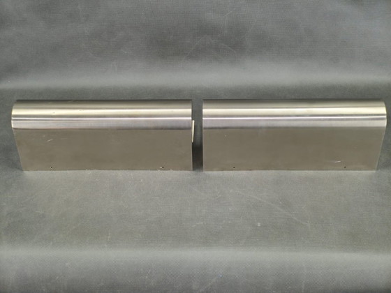 Image 1 of Seltene Bauhaus-Wandleuchten aus Nickel, Tschechoslowakei, 1930er Jahre