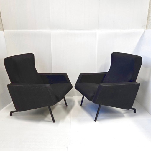 Par de sillones vintage de Miami de la década de 1960, diseñados por Pierre Guariche para Meurop 60s.