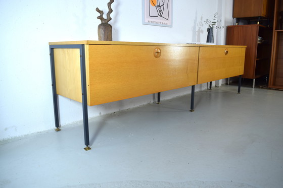 Image 1 of Buffet en frêne des années 1960, commode vintage Hellerau, meuble à tiroirs style milieu du siècle
