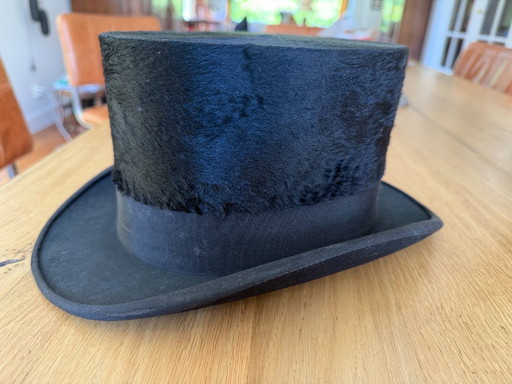 Vintage Burton hoge hoed met originele hoedendoos