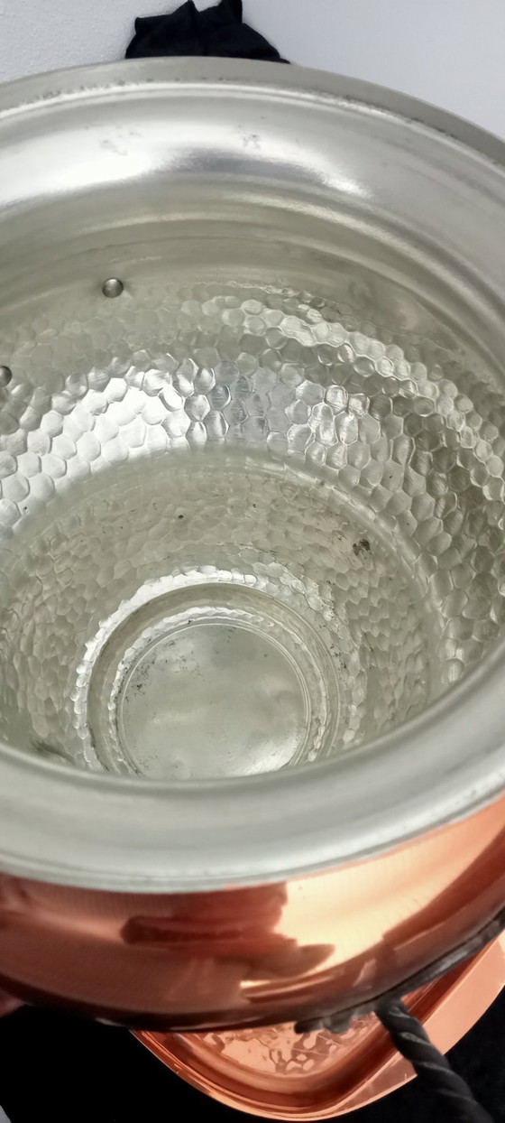 Image 1 of Swiss copper chocolate coffee mulled wine taps can with fire