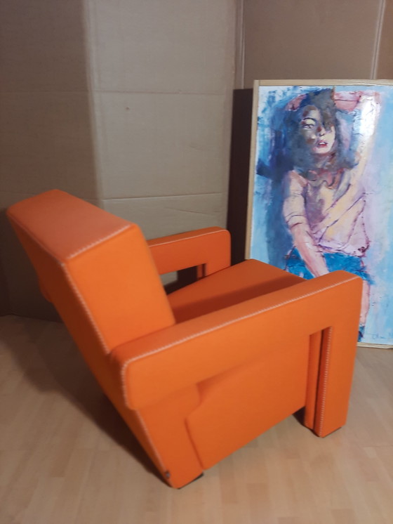 Image 1 of Cassina Utrecht 637 Nuovo mai usato in panno di lana Ruggine arancione (Serie 13L) Punto cavallo