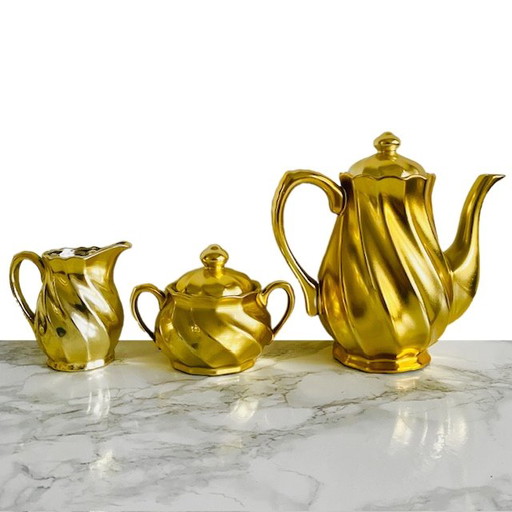 Vintage gold tea set Japanese 1950's