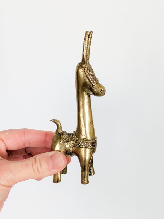 Trio vintage de figurines de lamas ou d'ânes en laiton massif, années 1970 – Objets déco, Brass (photo 4 of 20)