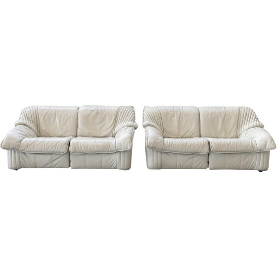 Image 1 of Pair of vintage leather sofas, 1970s