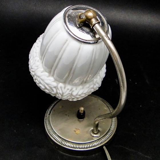Bedside Lamp from Polam, Italy, 1950s – Table lamps, Glass, Metal (photo 5 of 6)