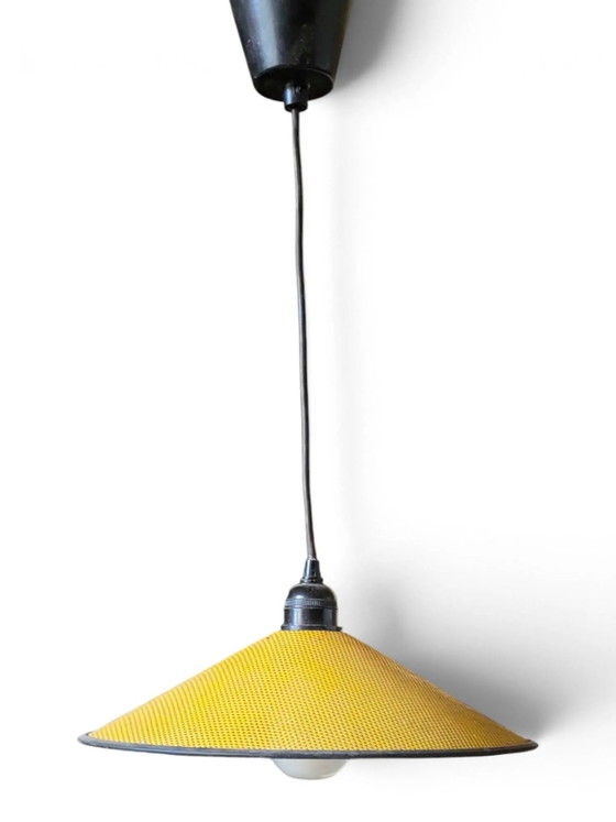 Lampada a sospensione in metallo perforato, anni '80 – Lampade a sospensione (photo 7 of 7)