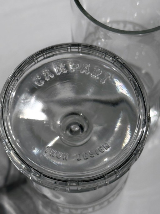 5 Campari „Greca“ Bitterglazen van Matteo Thun voor Alessi, Italië 1986, met originele doos – glazen karaffen (photo 2 of 9)