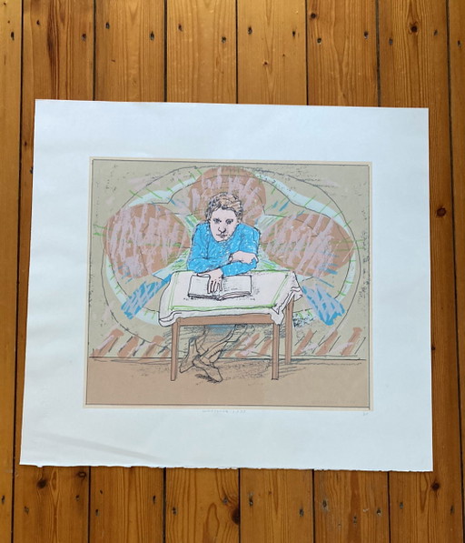 Co Westerik - Reading man at the table