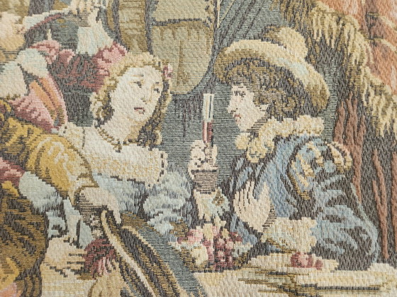 Französischer Gobelin Wandteppich "Jolly Men" Tavern/ Pub Scene "D'apres Rembrandt" Motiv Von Rembrandt In (photo 16 of 30)