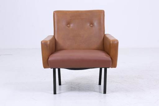 Fauteuil en cuir vintage des années 60 | Mid Century Lounge Chair Fauteuil rétro des années 70 #06-63