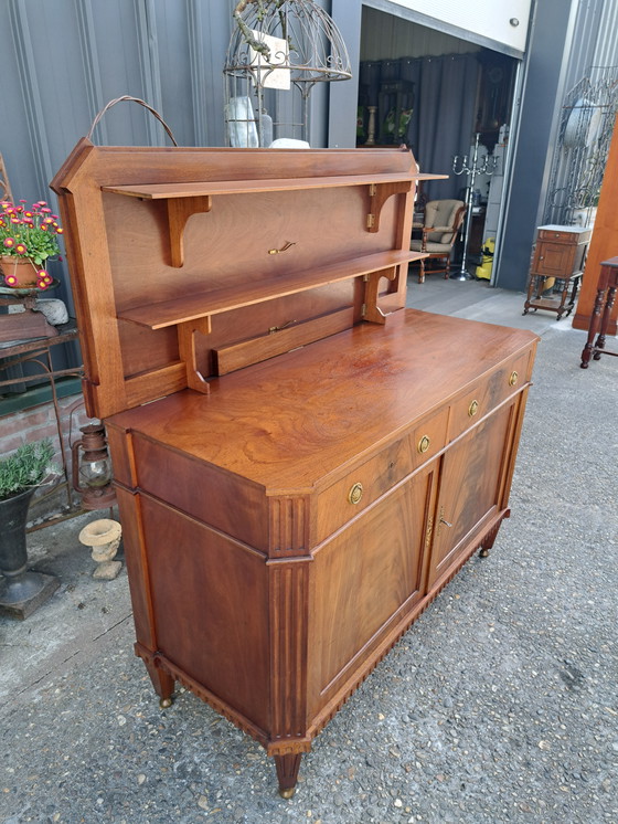 Image 1 of Buffet pliant hollandais ancien, buffet, console murale dim. 135x58cm et 93/144 cm de haut