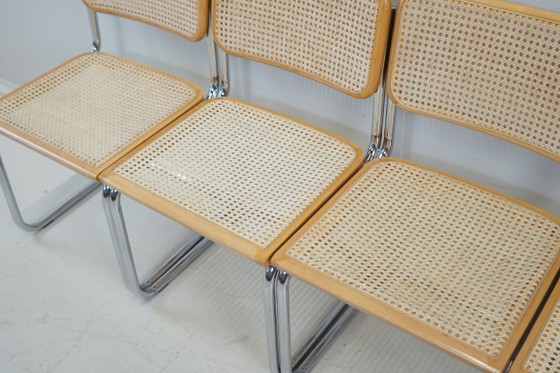 Cesca B32 Stuhl nach Marcel Breuer, Italien – Esszimmerstühle, Rattan, Wood, Vintage (photo 11 of 14)