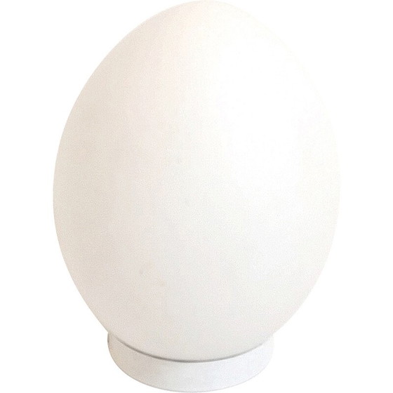 Image 1 of Vintage egg lamp in white opaline, 1970