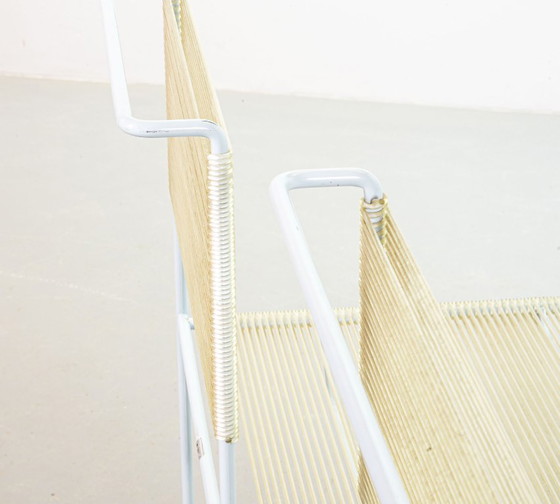 Image 1 of Ensemble de 2 chaises d'appoint italiennes minimalistes Flyline 'Spaghetti' par Giandomenico Bellotti, Italie, années 1970