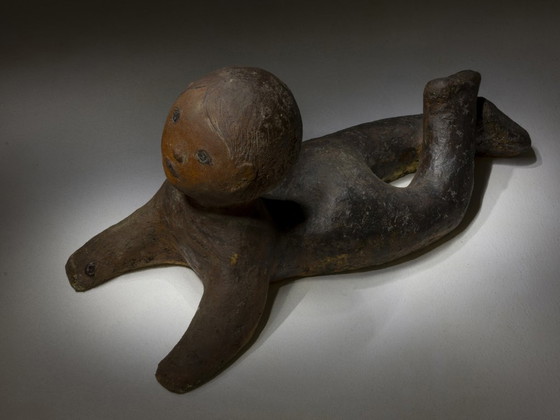 Image 1 of Niño pequeño, estatua de jardín de cerámica, décadas de 1960-1970, Checoslovaquia