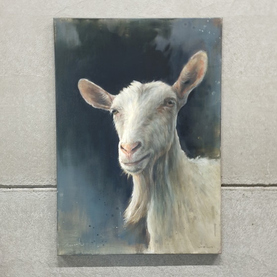 Image 1 of Dipinto "Capra Bianca" dell'artista Nanouk Weijnen