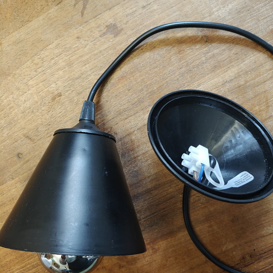 Image 1 of Vintage Minimalist Black Cone Pendant Lamp