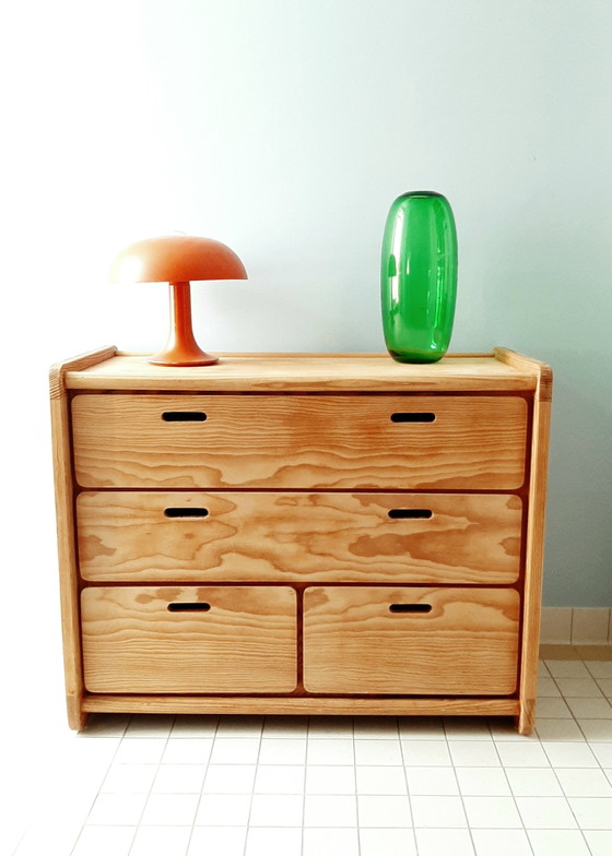 Image 1 of Kommode aus Kiefernholz im brutalistischen Stil der 70er Jahre