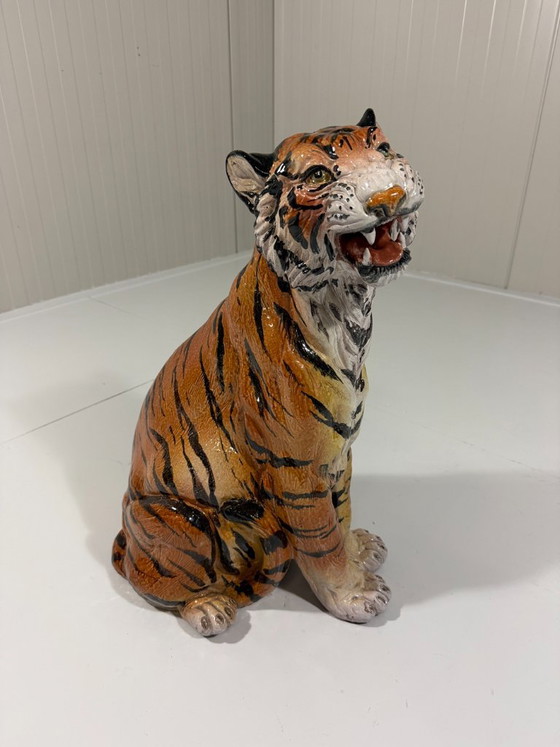 Grande Tigre in Ceramica Italia Anni '70 – Oggetti decorativi (photo 10 of 14)