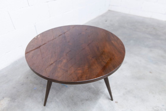 Image 1 of Tripod coffee table, 1960s, varnished mahogany